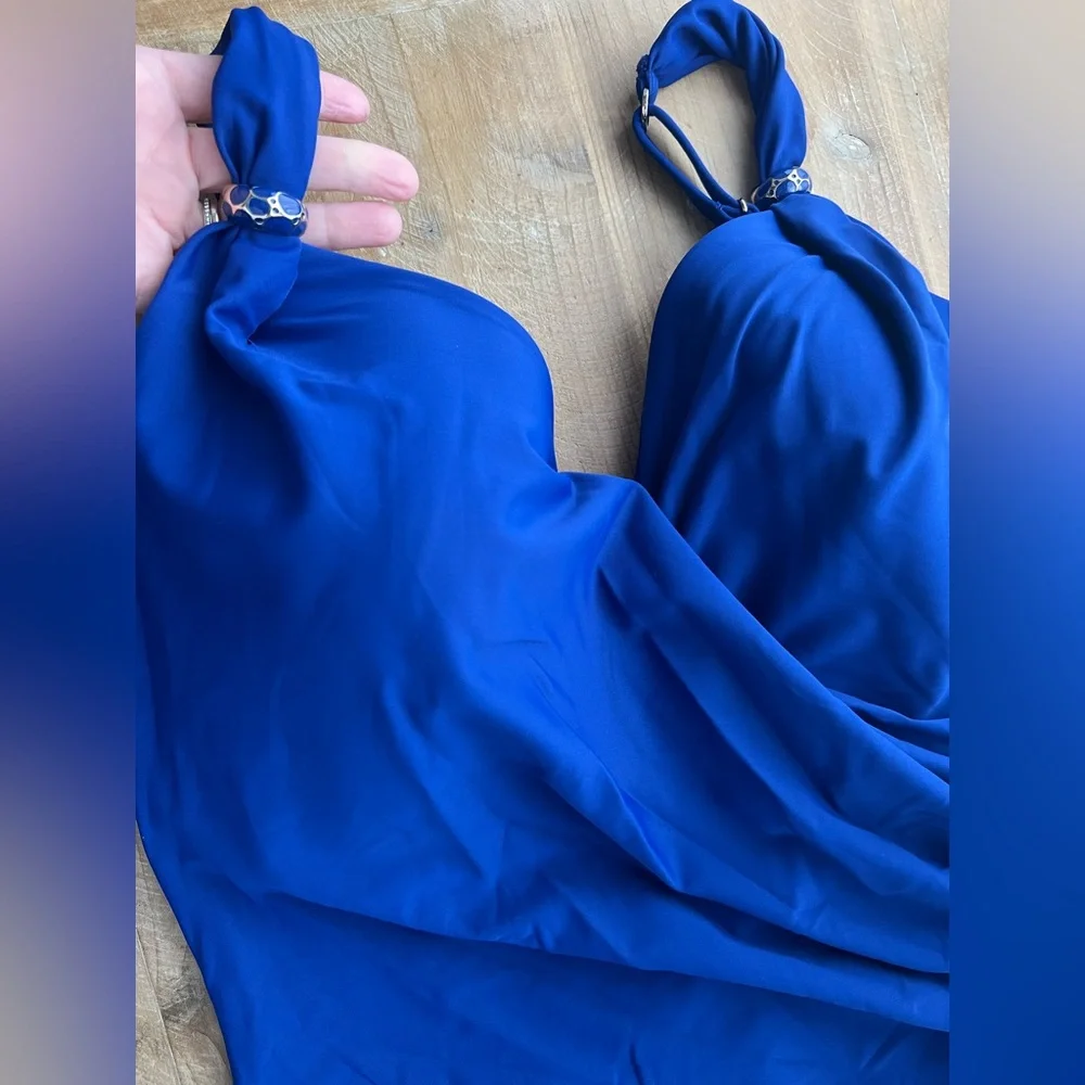 Miraclesuit Siren One Piece Full Coverage In Azul Blue Size 16 New
